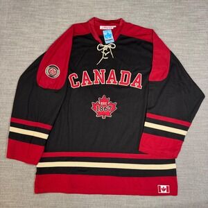Vintage Y2K NWT Teepee Sports Canada ice Hockey Jersey XL Official Sewn Stitched